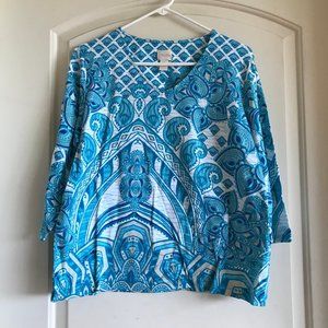 Vibrant Three Quarter Length Sleeve Top